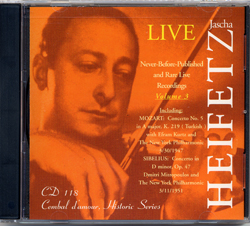 Cembal d'amour Cd 118, Jascha Heifetz, Violin